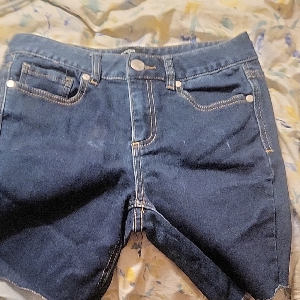 Harper Dark Blue Denim Capris